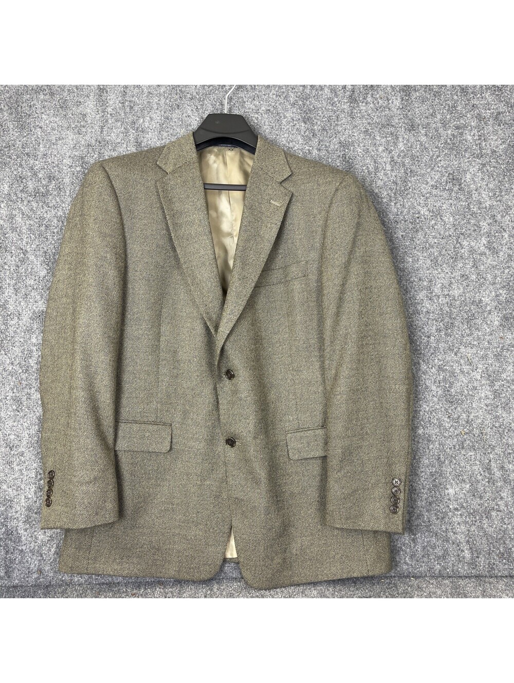 Hart Schaffner And Marx Wool Sportcoat Men’s Blazer Blue Brown Tones 44R